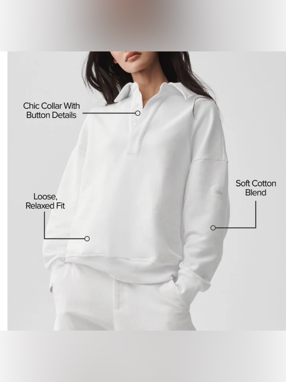 Alo Take It Easy Long Sleeve Henley Pullover